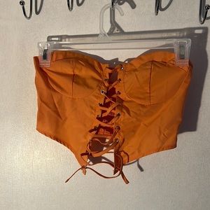 Orange crop top